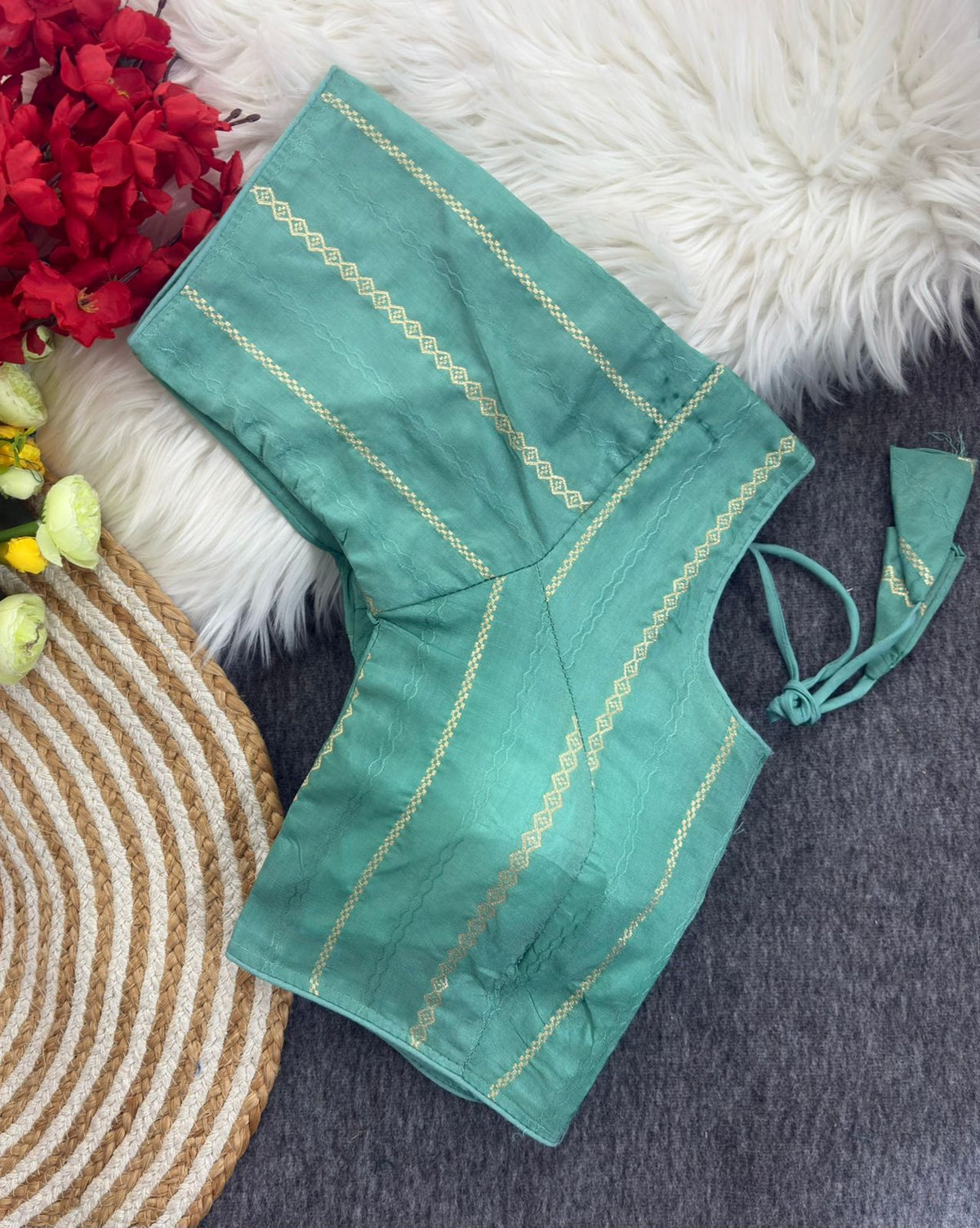 Banarasi Silk Golden Jari Padded Blouse