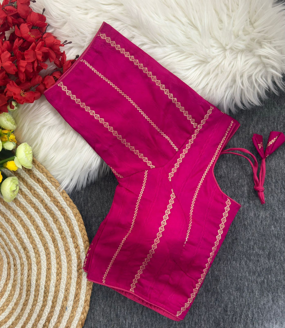 Banarasi Silk Golden Jari Padded Blouse