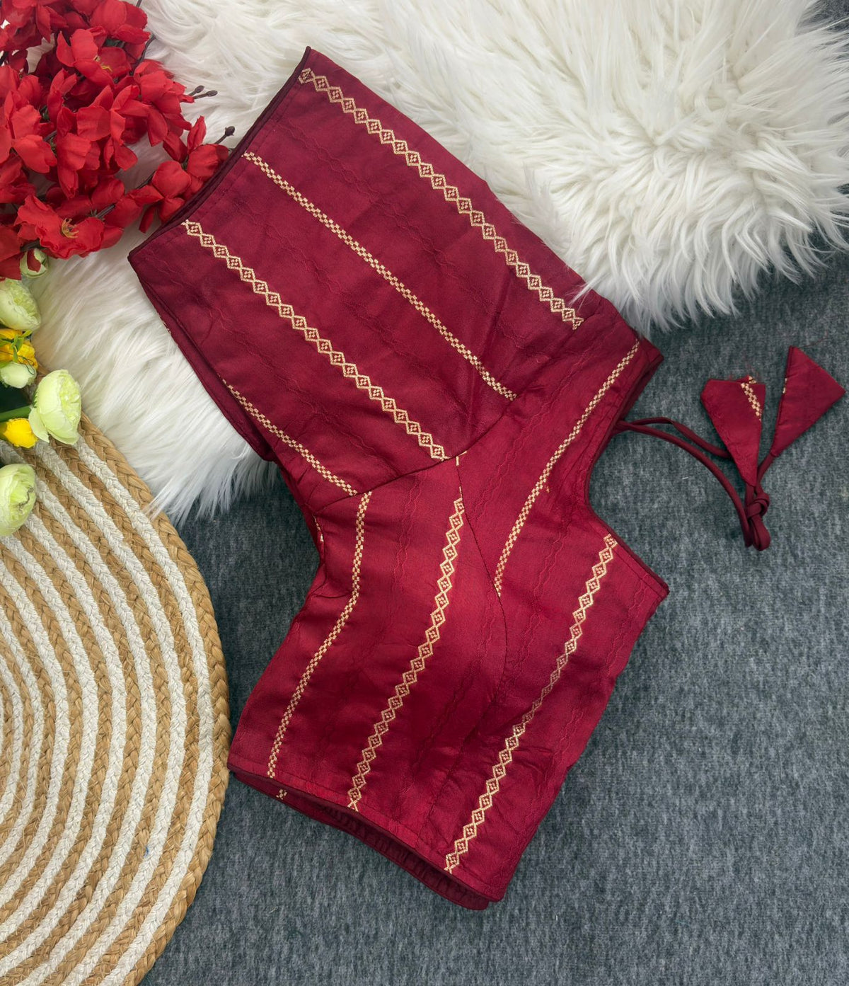 Banarasi Silk Golden Jari Padded Blouse