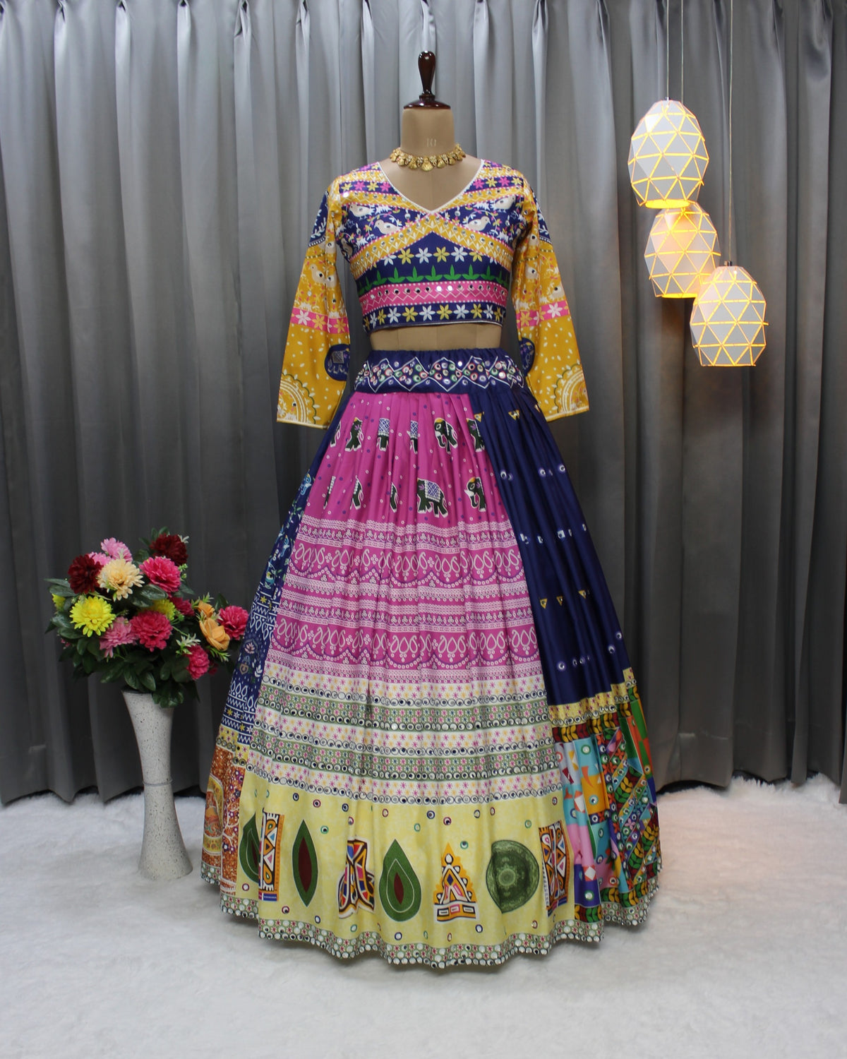 Exclusive Blue Traditional Navratri Lehenga Choli for Women