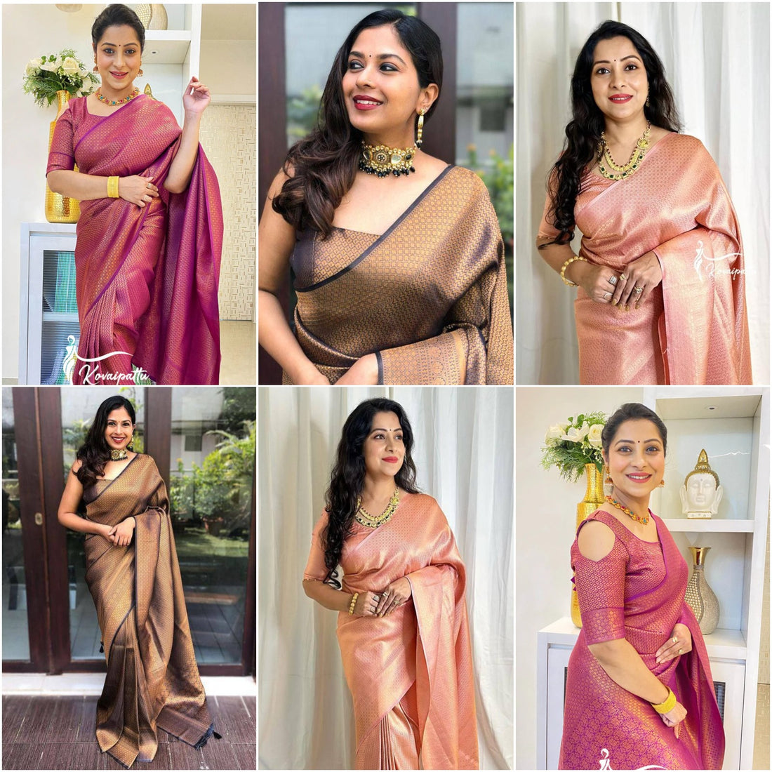 Brown Lichi Silk Saree with Rich Zari Weaving Pallu for Women