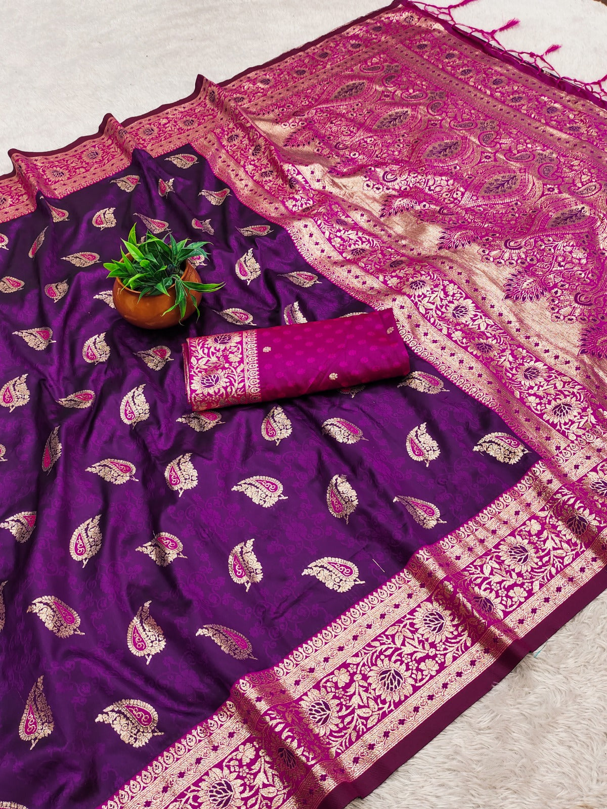 Royal Banarasi Soft Silk Zari Weave Saree for Women