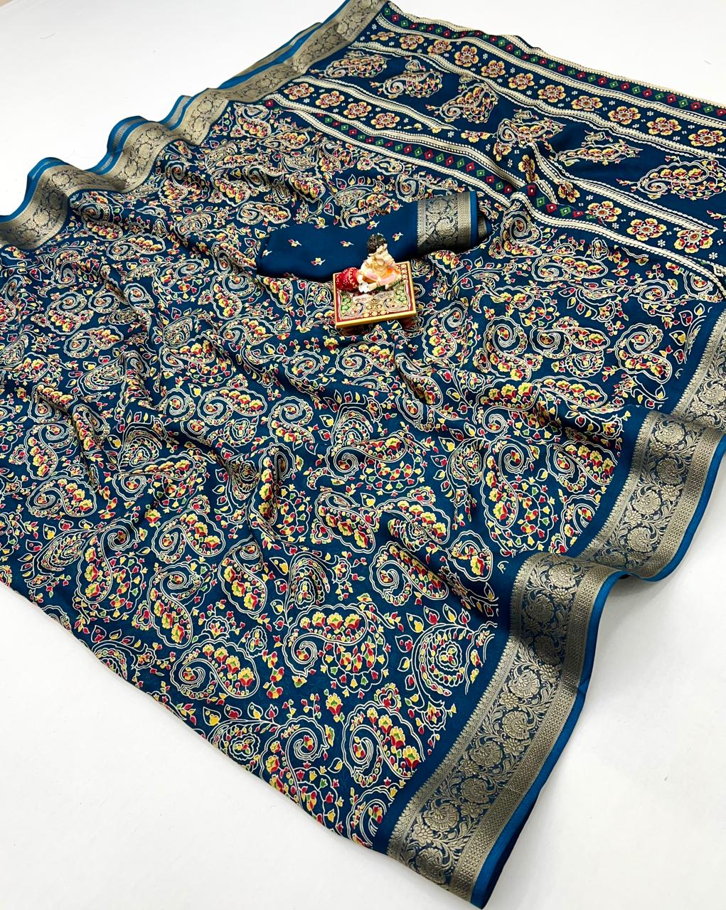 Classic Calcutta Moss Designer Saree for Women