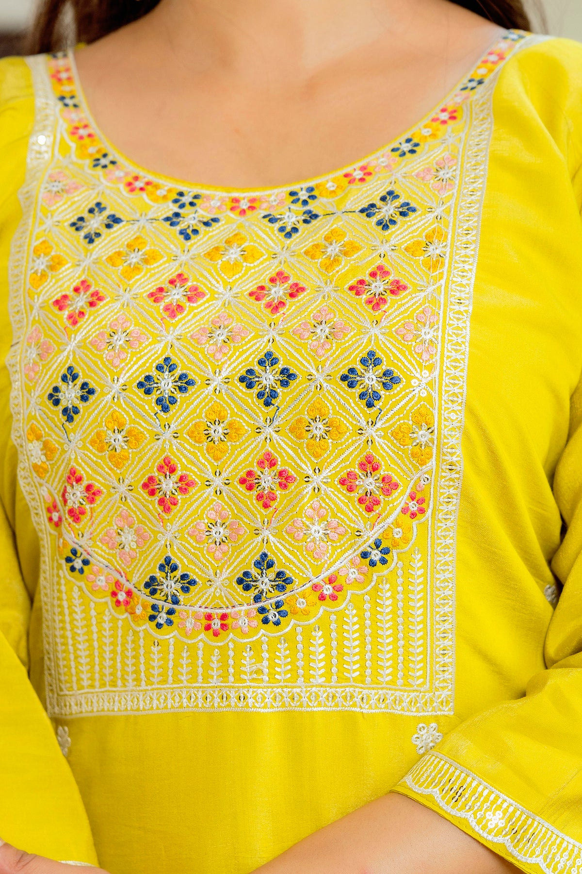 Designer Yellow Salwar Suit with Dupatta for Women