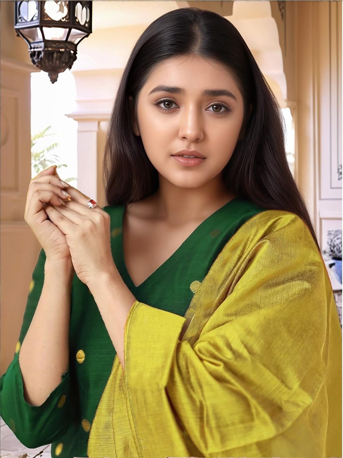 Elegant Green Art Silk Kurta Set with Dupatta for Women