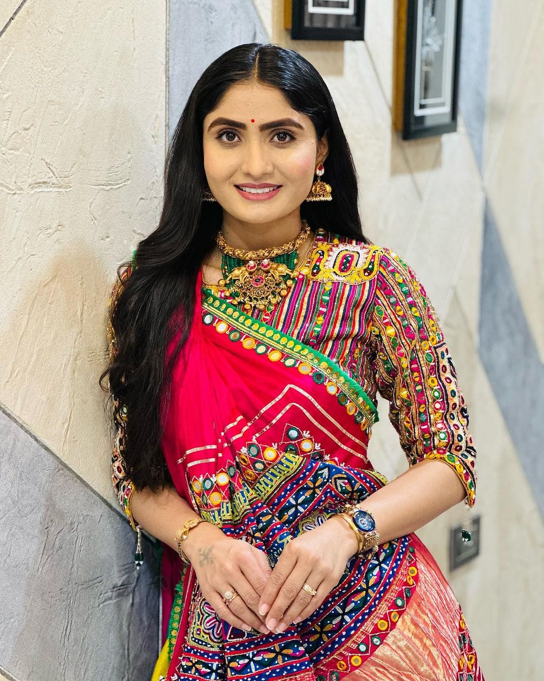 Festive Multicolor Muslin Cotton Lehenga Choli Set for Women