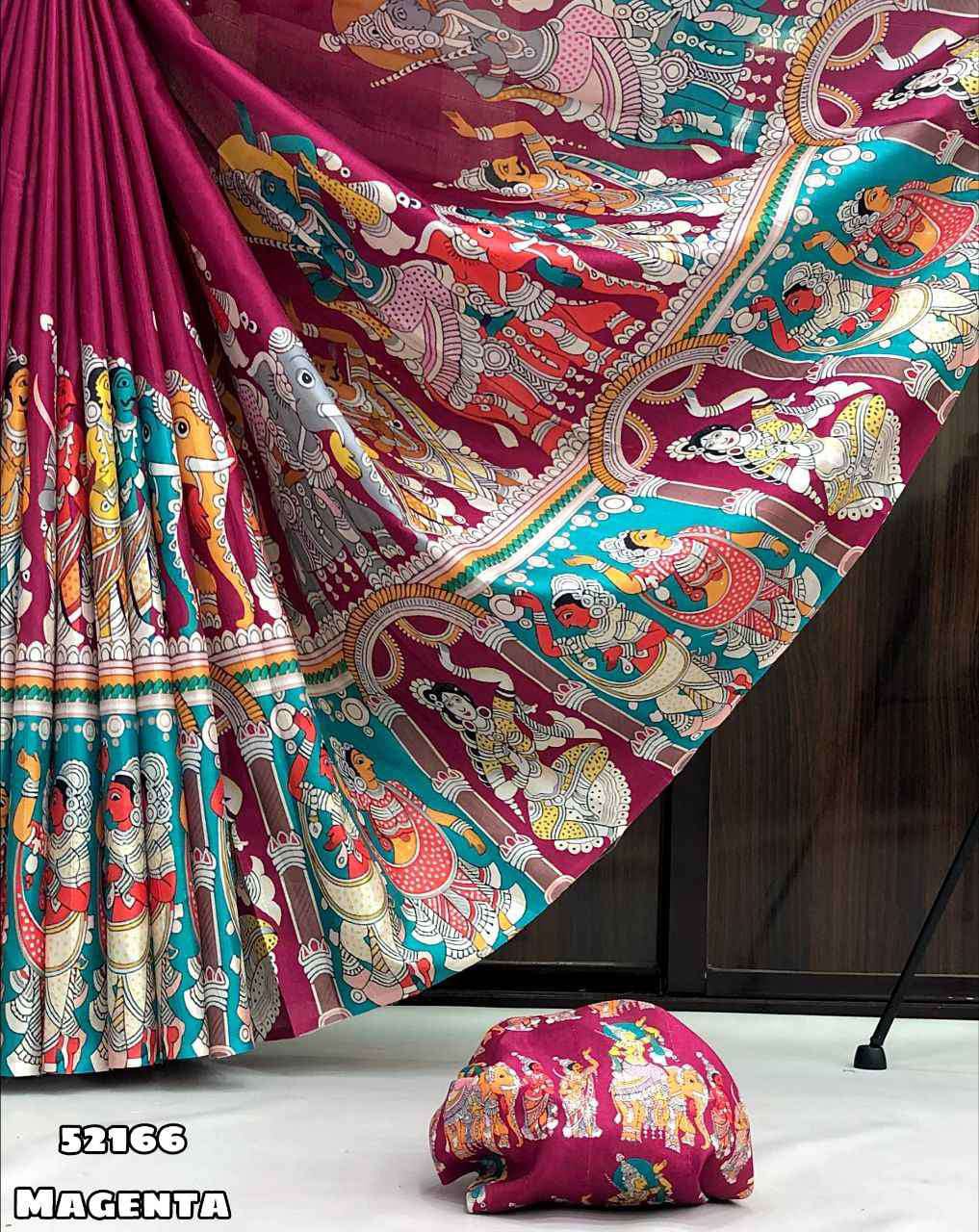 Handloom Magenta Tussar Silk Saree with Rich Pallu for Women