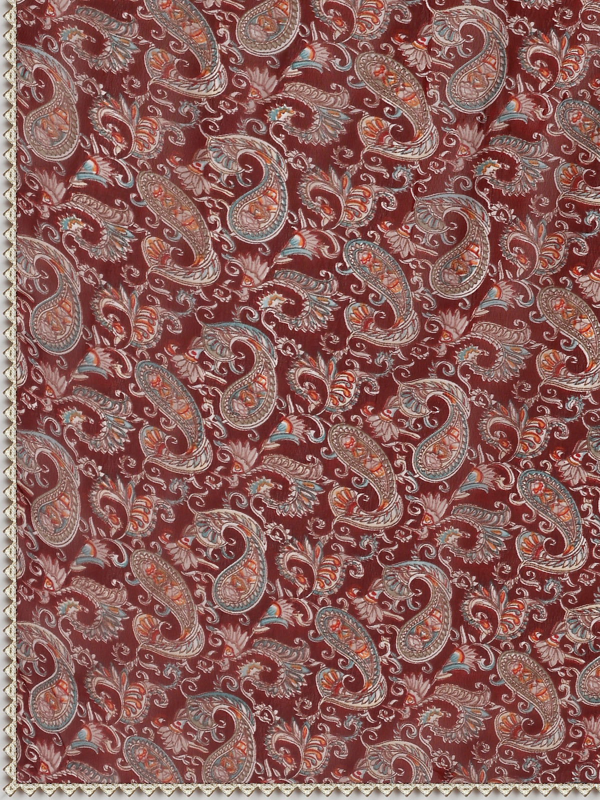 Maroon Printed Georgette Kurta Set with Dupatta Women for Women