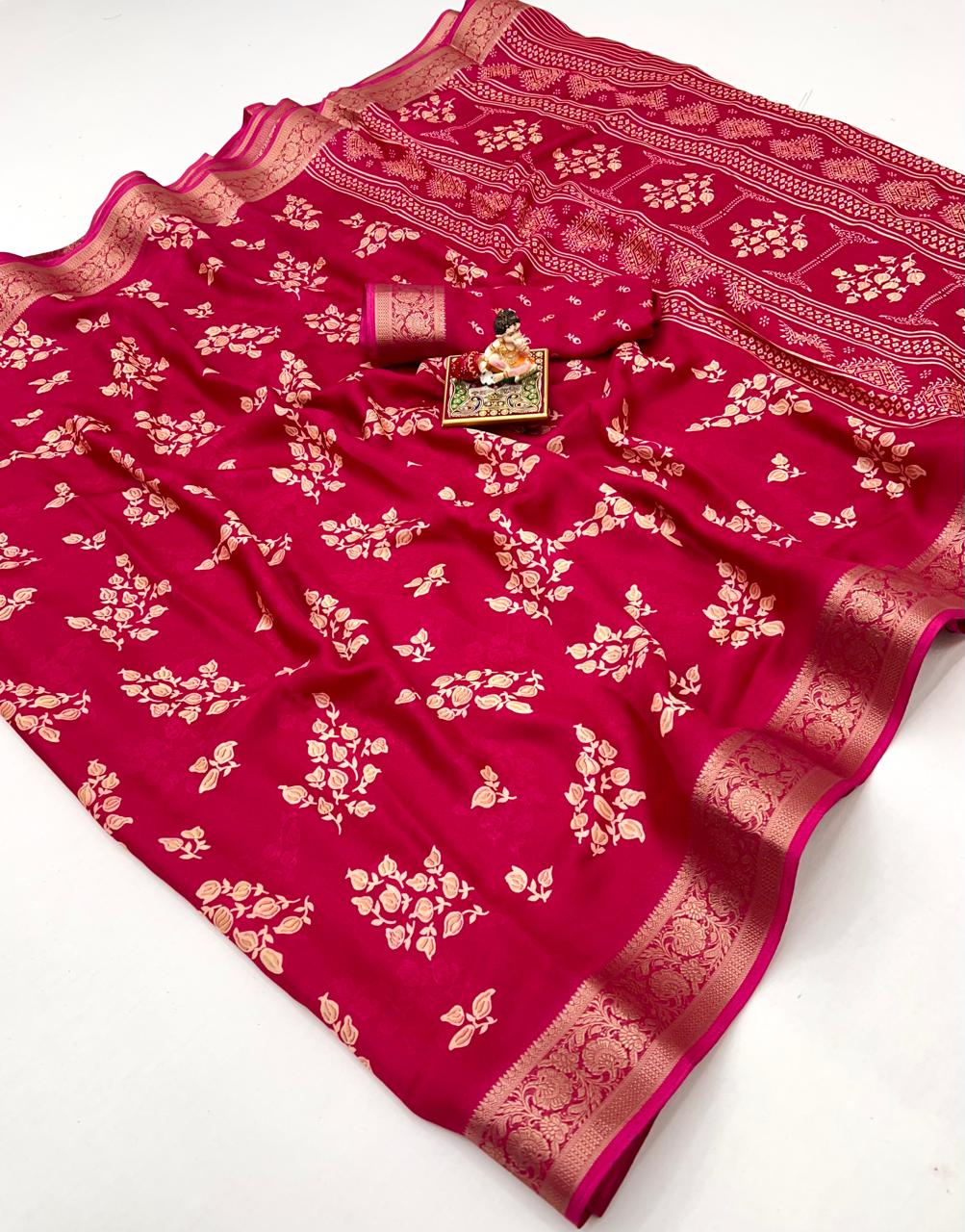 Calcutta Moss Mellow Georgette Printed Saree for Women
