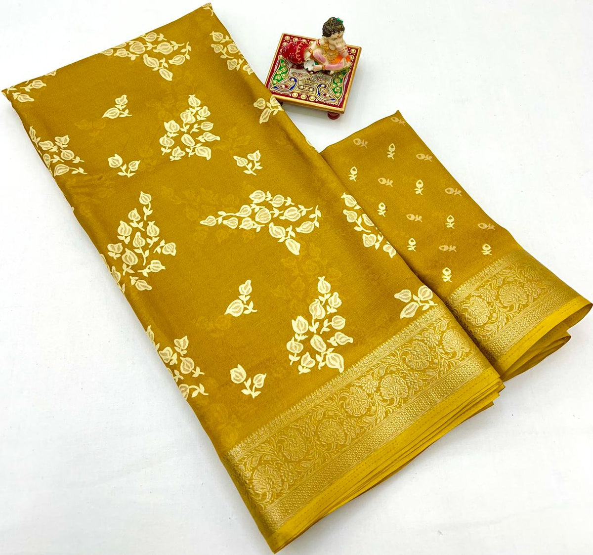 Calcutta Moss Mellow Georgette Printed Saree for Women