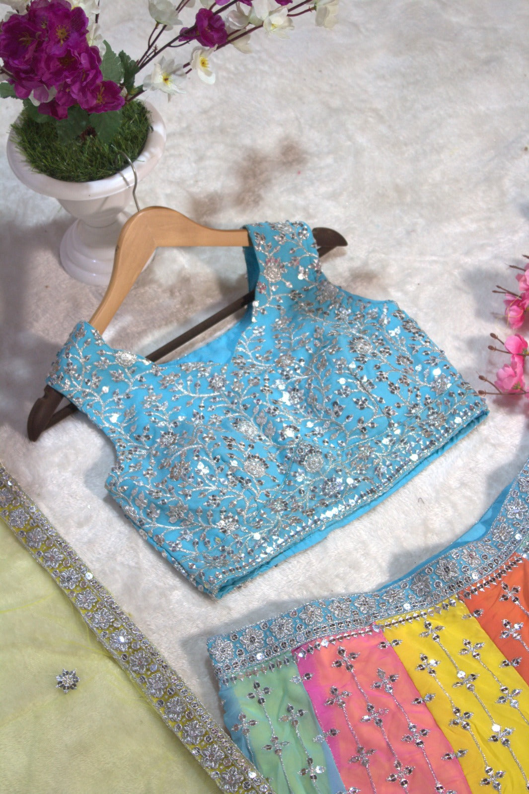 Starfall Luxe Sequin Georgette Lehenga for Women