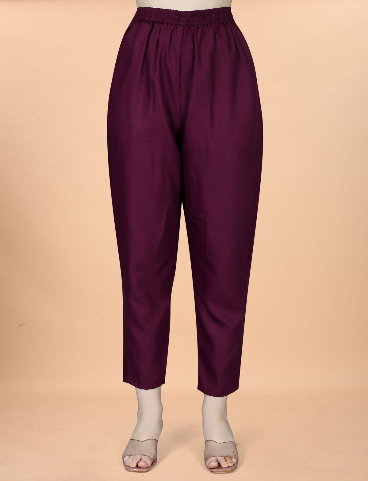 Wine Embroidered Cotton Blend Kurta Pant Dupatta Set for Women