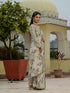 Pastel Green Floral Heavy Chinnon Ready to Wear Saree for Women