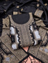 Black Paithani Style Zari Woven Unstitched Suit Material for Women