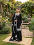 Black White Floral Embroidered Readymade Salwar Suit for Women