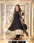 Black Embroidered Anarkali Suit Set with Zari Work for Women