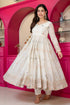Ivory Zari Sequins Embroidered Anarkali Suit Set for Women