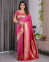 Magenta Banarasi Soft Silk Zari Saree for Women