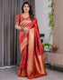 Red Banarasi Soft Silk Zari Saree for Women