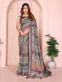 Pastel Checkered Chanderi Cotton Saree with Soft Border for Women