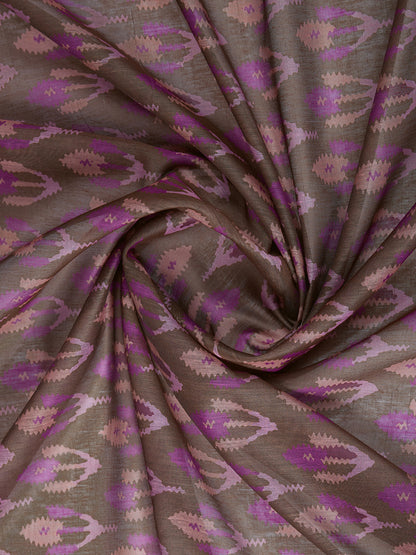Mauve Chanderi Cotton Woven Motif Saree For Her Styles! for Women
