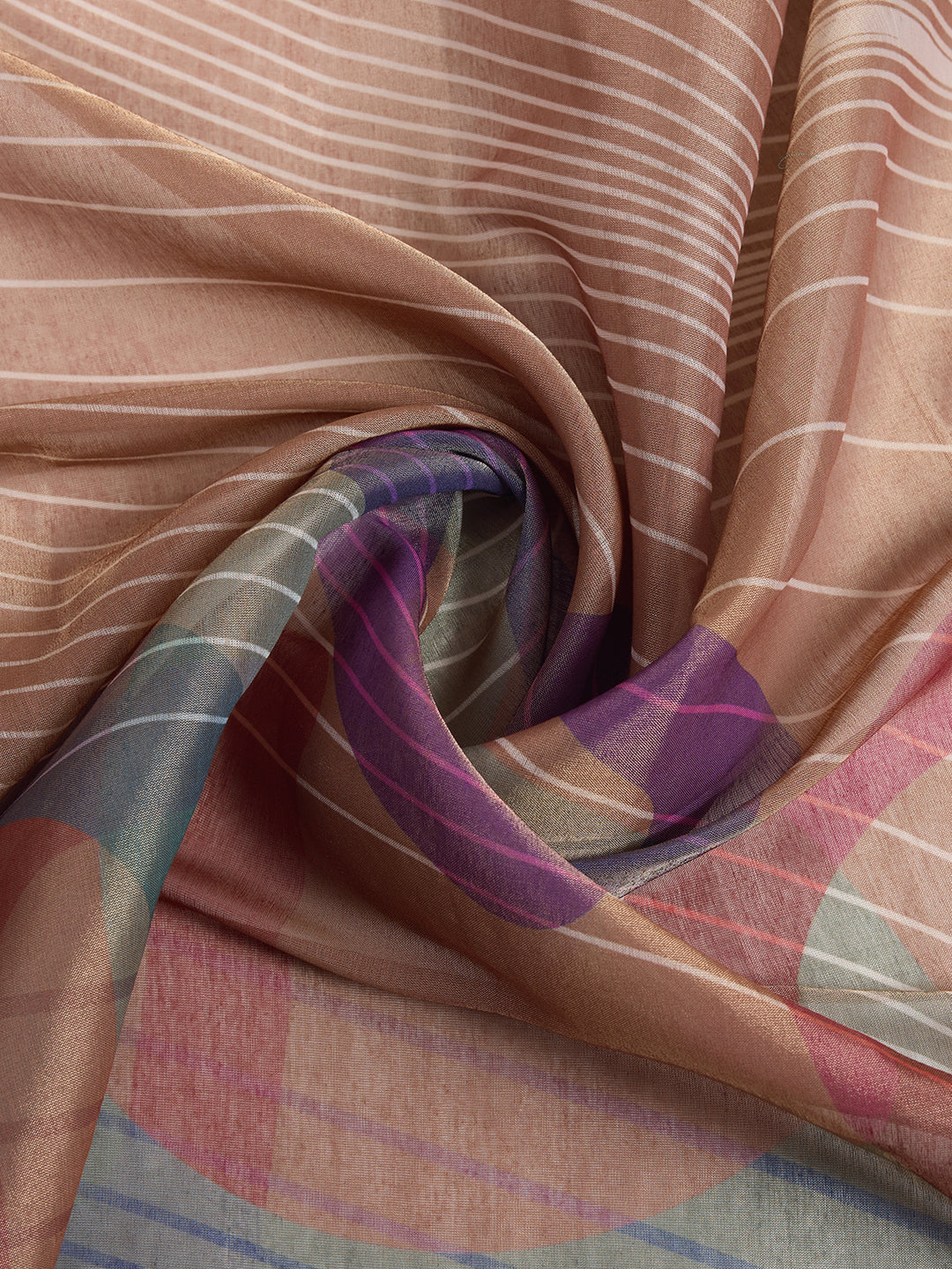 Erode Cotton Abstract Multicolor Saree with Contrast Border for Women