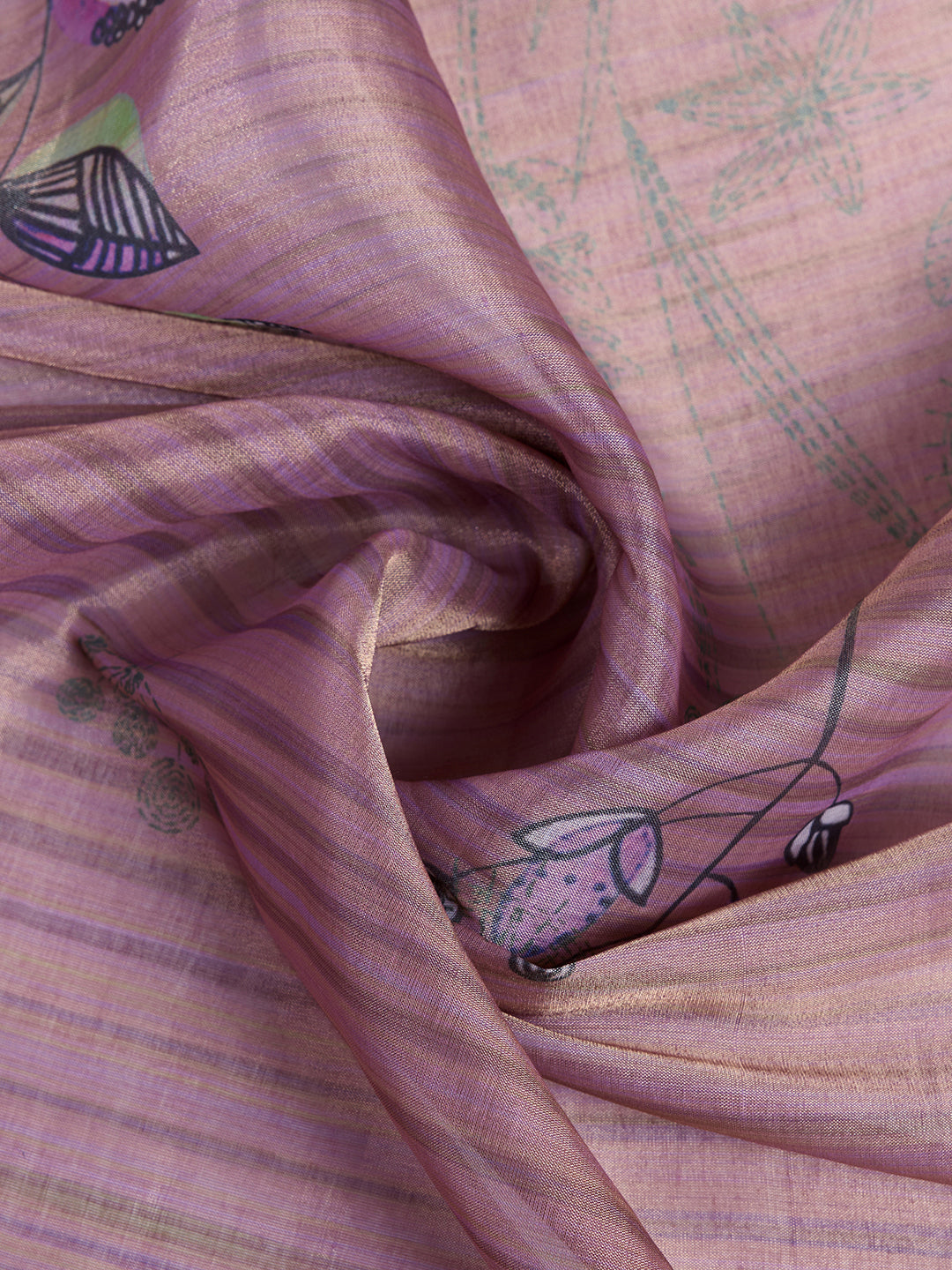 Mauve Erode Cotton Saree with Graceful Purple Border for Women