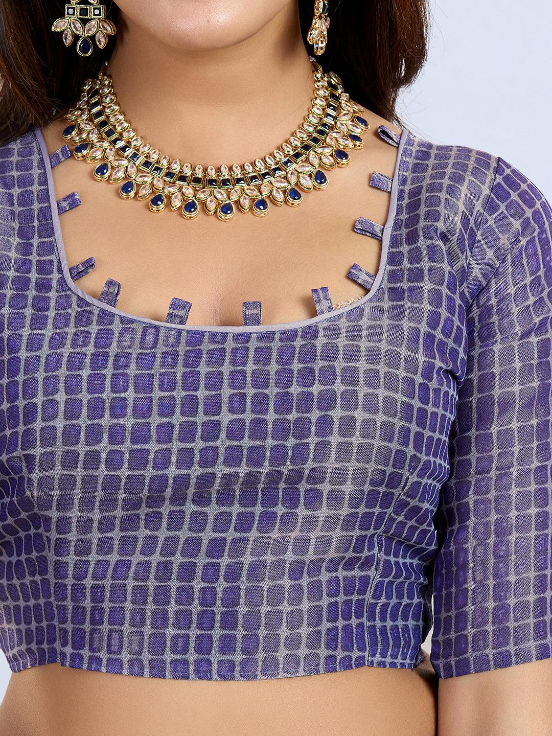 Mauve Erode Cotton Saree with Graceful Purple Border for Women