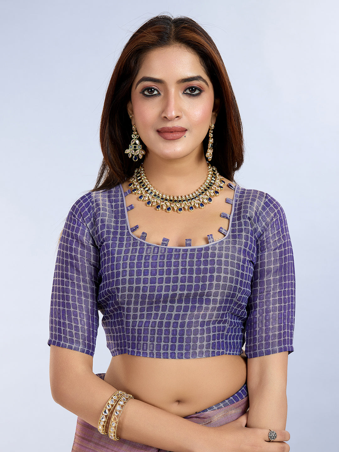 Mauve Erode Cotton Saree with Graceful Purple Border for Women