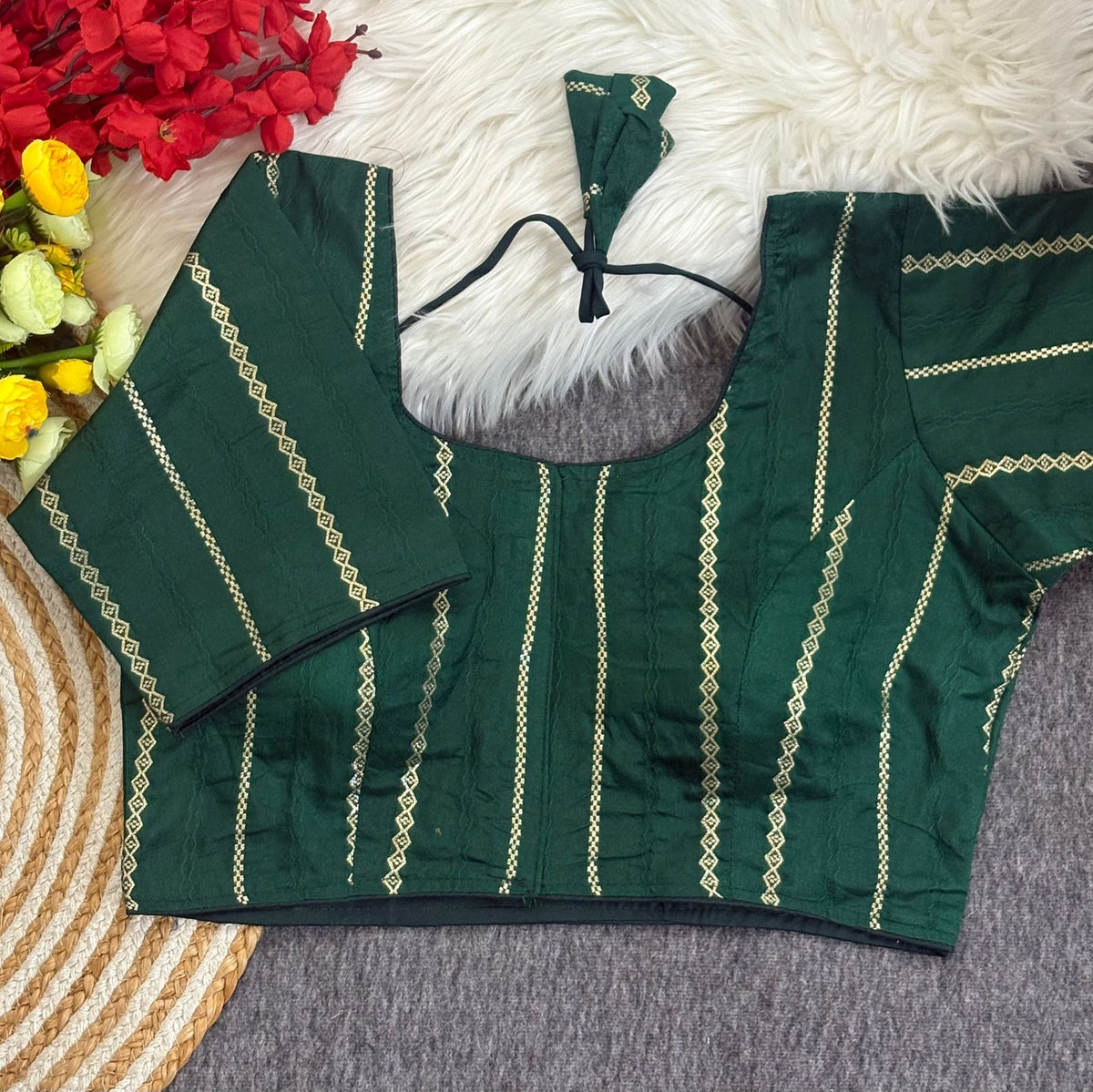 Banarasi Silk Golden Jari Padded Blouse