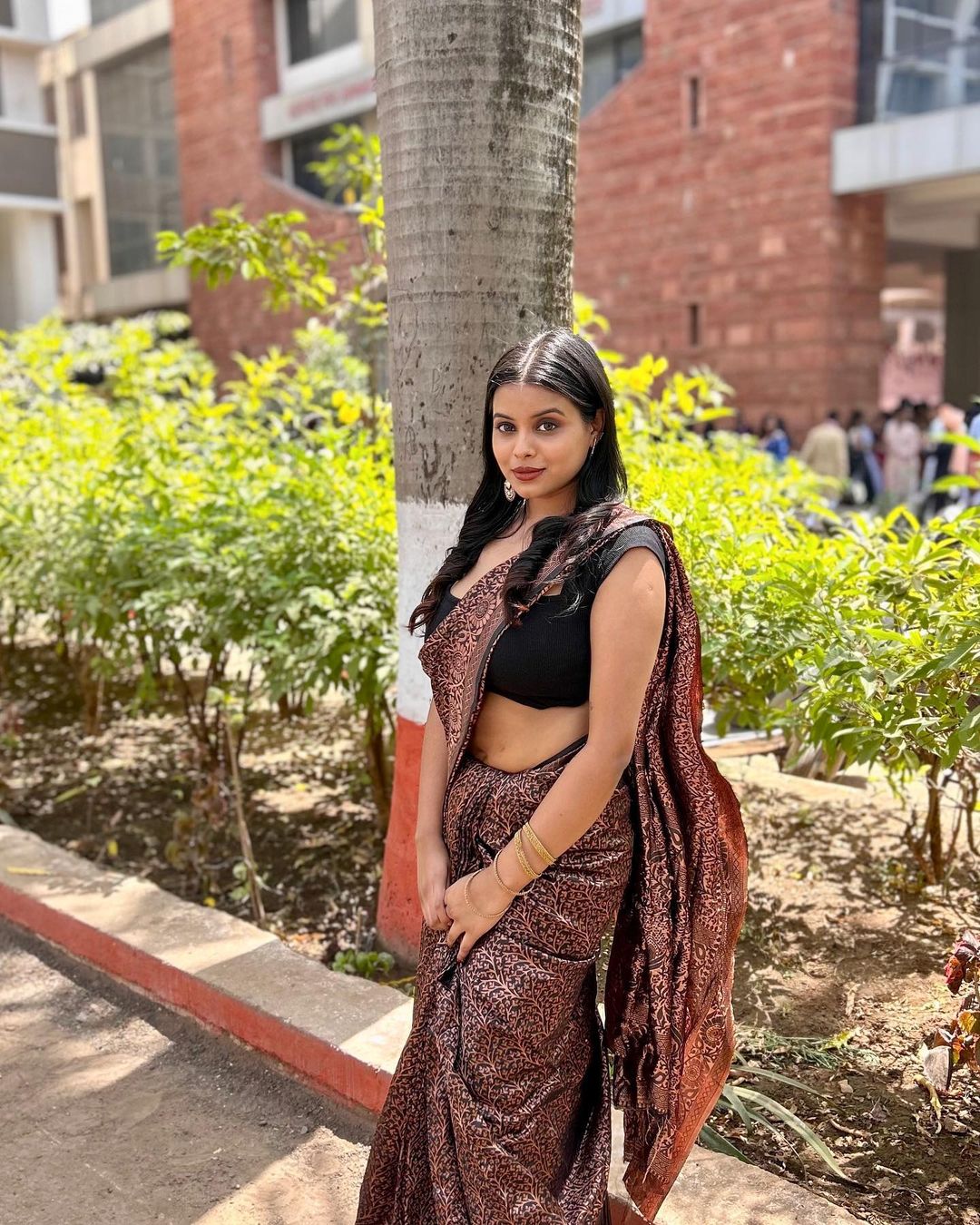 Black Copper Lichi Silk Saree with Rich Jacquard Work for Women