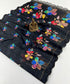 Black Floral Aari Work Linen Saree India for Women