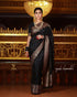 Black Soft Silk Banarasi Saree with Royal Jacquard Border for Women