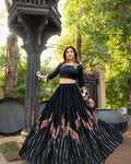 Black Wedding & Festive Wear Designer Lehenga