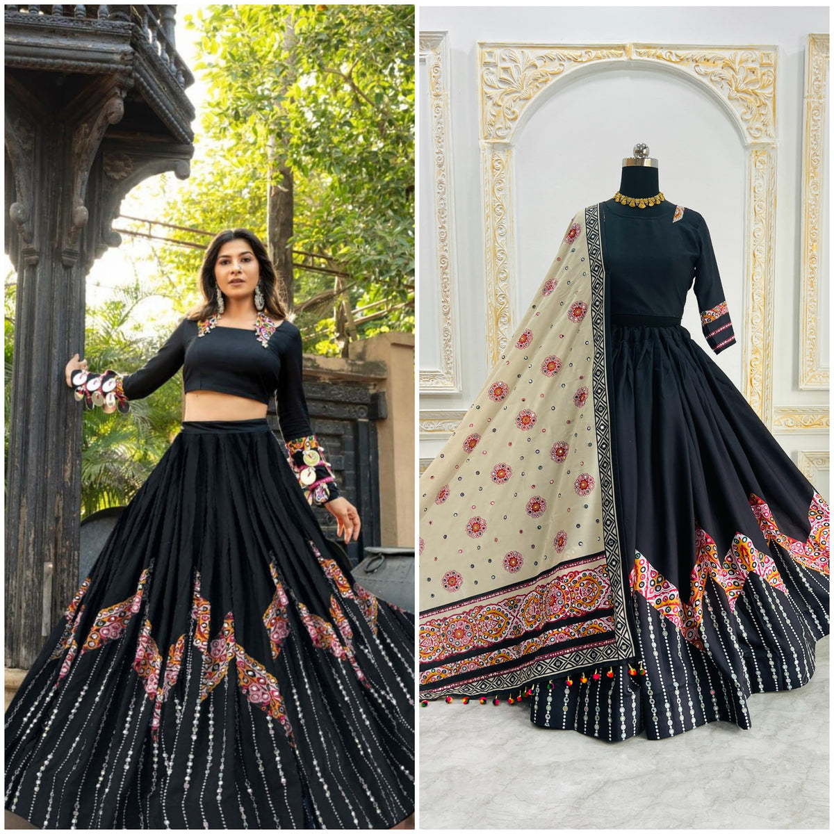 Black Wedding &amp; Festive Wear Designer Lehenga for Women
