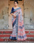 Royal Blue Banarasi Silk Saree with Zari Border for Women