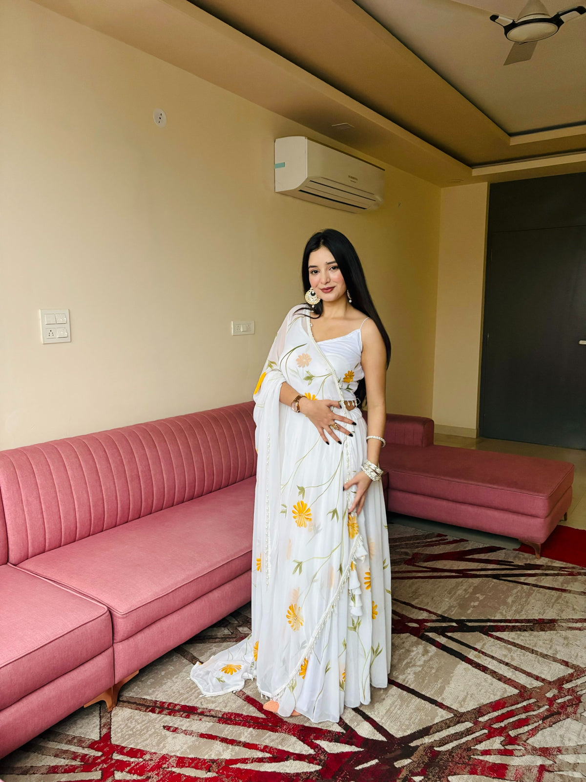 Blue Petal Dream Organza Lehenga with Kodi Work for Women