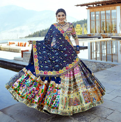 Exclusive Blue Traditional Navratri Lehenga Choli for Women