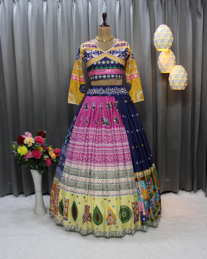 Exclusive Blue Traditional Navratri Lehenga Choli for Women