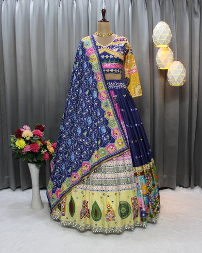 Exclusive Blue Traditional Navratri Lehenga Choli for Women