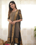 Brown Grace Cotton Kurti Set for Women