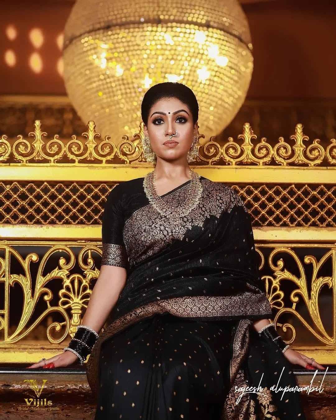 Black Banarasi Soft Silk Jacquard Zari Saree