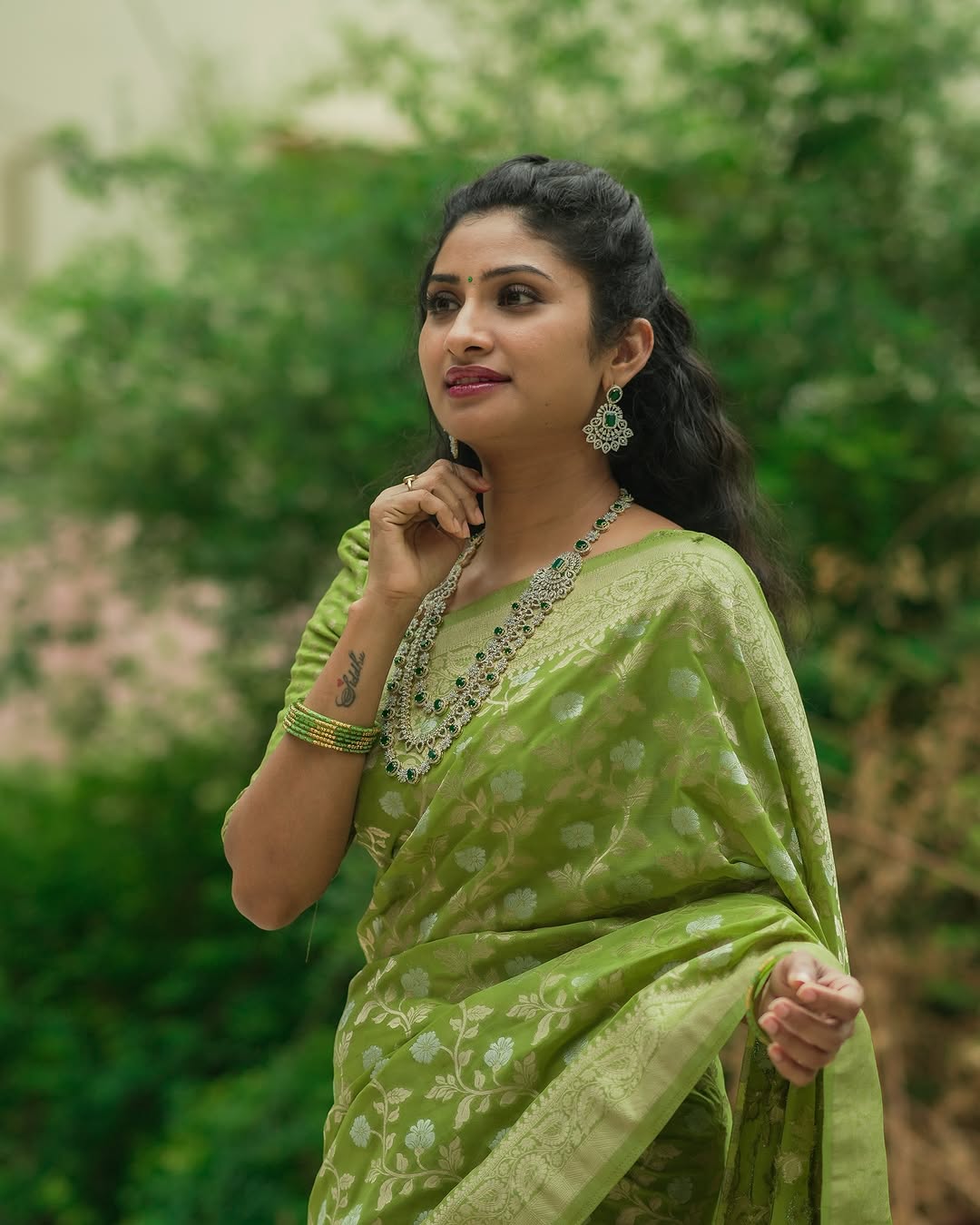 Light Green Banarasi Soft Silk Zari Weave Saree for Women