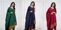 Navy Blended Silk Zari Kurti Pant Dupatta Set