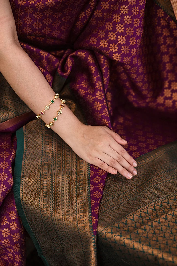 Purple Banarasi Soft Silk Zari Weave Saree for Women