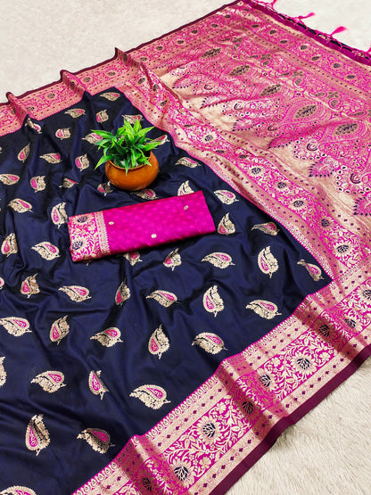 Royal Banarasi Soft Silk Zari Weave Saree for Women