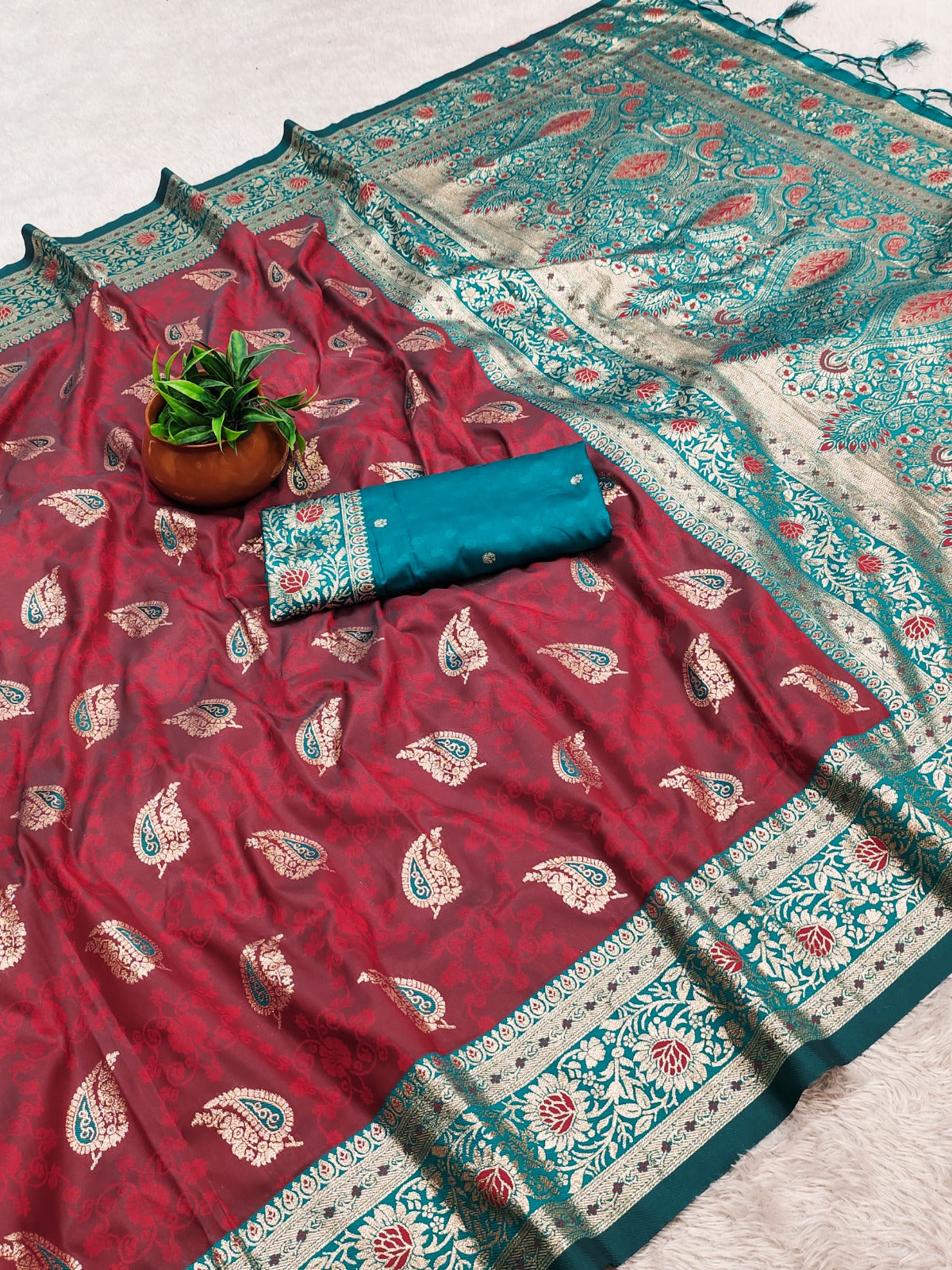 Royal Banarasi Soft Silk Zari Weave Saree for Women