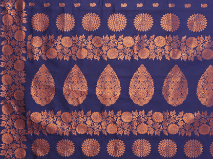 Royal Blue Banarasi Soft Silk Zari Weave Saree for Women
