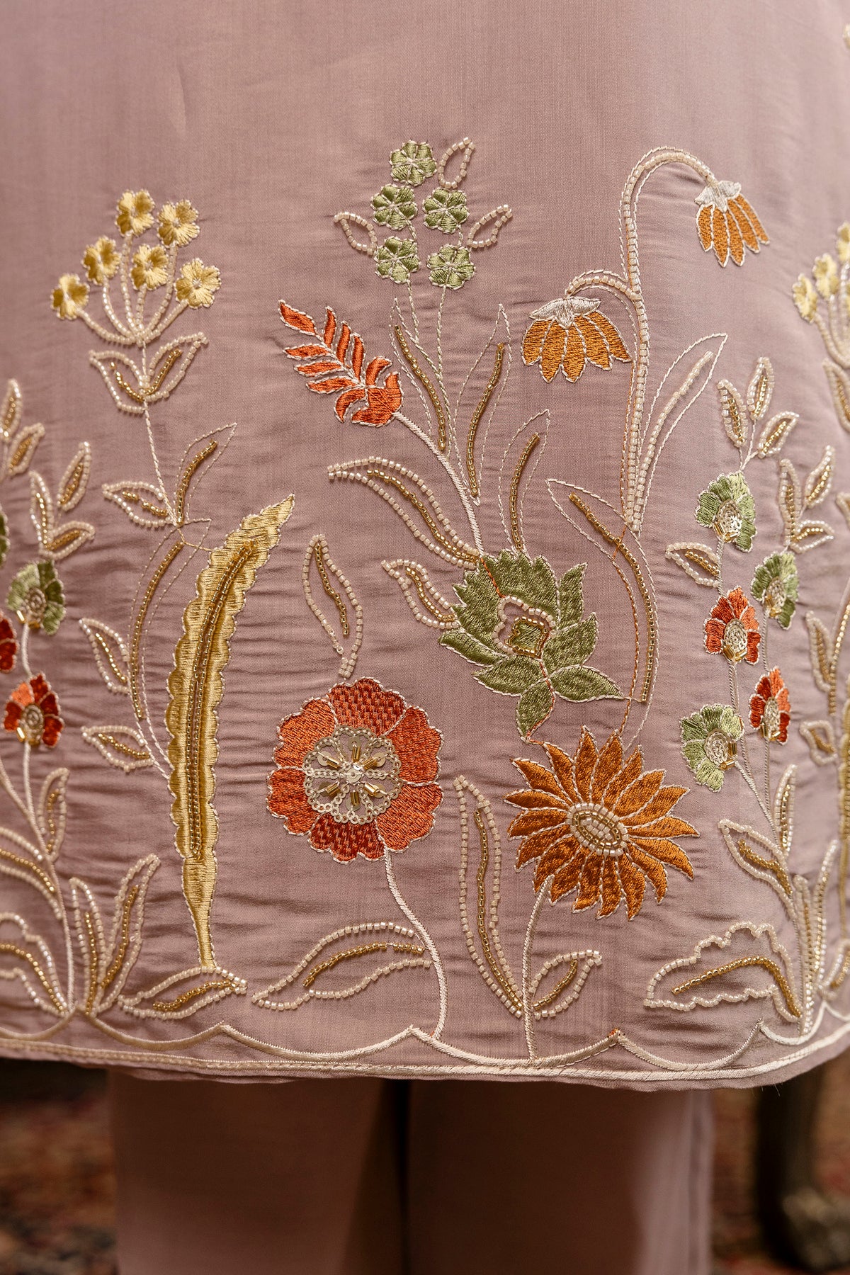 Castilian Pink with Embroidery and Jacquard salwar suits for Women