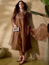 Chocolate Brown SilkRadiance Salwar Suit for Women